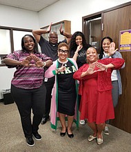 Tondra Moore, PhD, JD, MPH, pictured with colleagues at Prairie View A&M University (PVAMU)