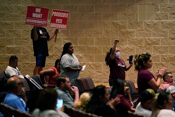 Angry residents of the emotionally shattered Texas town of Uvalde confronted the school board Monday night with speakers calling for …