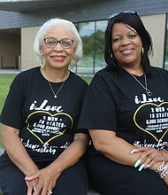 Muriel Branch, left, is the outgoing president of the AMMD Pine Grove Project, which has received a $290,000 African-American Civil Rights grant stabilize the historic Cumberland County Pine Grove Rosenwald School. Her daughter, Sonja Branch-Wilson, will succeed Mrs. Branch as president of the family organization.