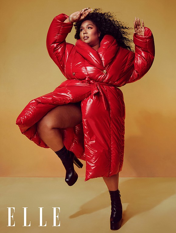 Wrapped in the Balenciaga yellow caution tape that Kim Kardashian wore during Paris Fashion Week in March, Lizzo's latest cover …