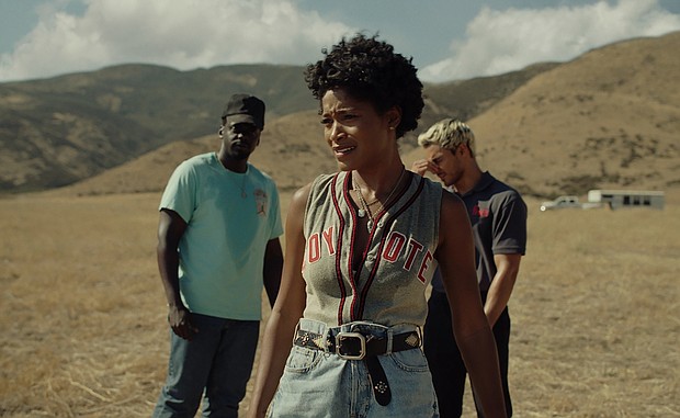 Daniel Kaluuya (R), Keke Palmer (C) and Brandon Perea in 'Nope.'
Mandatory Credit:	Universal Pictures