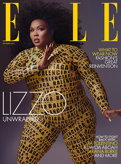 Lizzo on the cover of Elle UK.
Mandatory Credit:	AB+DM/Elle UK
