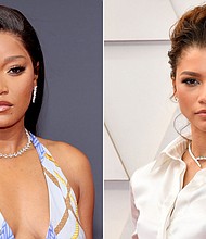 Keke Palmer (L) has shut down any talk of comparing her to fellow actress Zendaya.
Mandatory Credit:	Getty