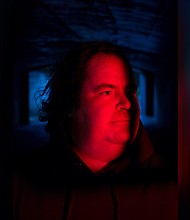 Blake Lemoine poses for a portrait in Golden Gate Park in San Francisco, California on June 9. Google fired Lemoine for claiming an unreleased AI system had become sentient.
Mandatory Credit:	Martin Klimek for The Washington Post/Getty Images