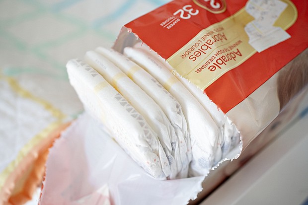 A package of Kimberly-Clark Corp. Huggies brand diapers is arranged for a photograph in Princeton, Illinois, U.S., on Tuesday, Oct. 16, 2018.    Diapers are a notoriously large expense for caregivers of newborns, toddlers and adults suffering from incontinence.
Mandatory Credit:	Daniel Acker/Bloomberg/Getty Images