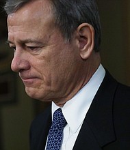 U.S. Supreme Court Chief Justice John Roberts leaves after day five of the Senate impeachment trial against President Donald Trump at the U.S. Capitol January 25, 2020 in Washington, DC.
Mandatory Credit:	Alex Wong/Getty Images