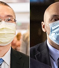 J. Alexander Kueng (R) and Tou Thao (L) were each convicted in February of violating Floyd's civil rights and of failing to intervene to stop their colleague Derek Chauvin during the restraint.
Mandatory Credit:	Getty Images