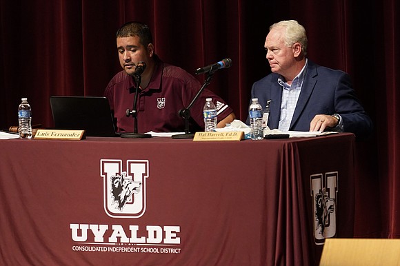Uvalde officials are working to improve school security for when classes resume, including installing bulletproof windows, a school board meeting …