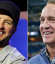 Luke Bryan and Peyton Manning will co-host this year's Country Music Association awards.
Mandatory Credit:	Getty