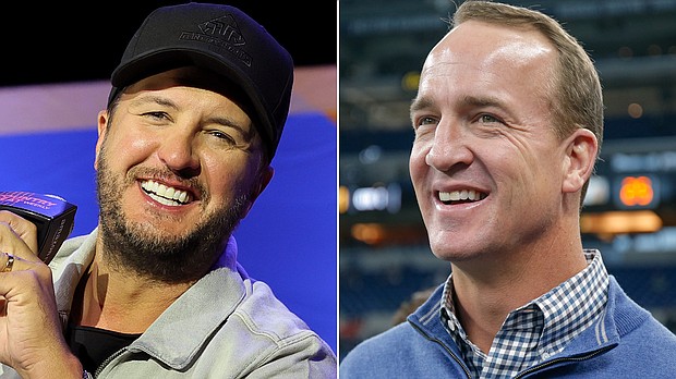 Luke Bryan and Peyton Manning will co-host this year's Country Music Association awards.
Mandatory Credit:	Getty