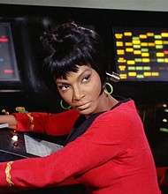 Nichelle Nichols as Lt. Nyota Uhura in a 1967 episode of "Star Trek: The Original Series."  Nichols has died at age 89, according to a statement from her son, Kyle Johnson.
Mandatory Credit:	CBS/Getty Images