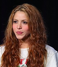 Shakira appears during the Super Bowl LIV halftime show press conference on January 30, 2020 at the Hilton Downtown Miami.
Mandatory Credit:	Rich Graessle/PPI/Icon Sportswire/Getty Images