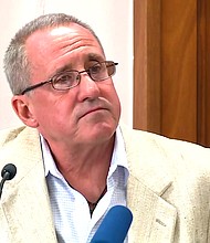 Neil Heslin, the parent of a Sandy Hook victim, delivered emotional testimony in a Texas court on August 2, telling a jury that the lies pushed by right-wing conspiracy theorist Alex Jones have stained the legacy of their son and tormented them for years.
Mandatory Credit:	Pool