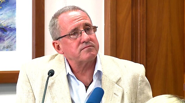 Neil Heslin, the parent of a Sandy Hook victim, delivered emotional testimony in a Texas court on August 2, telling a jury that the lies pushed by right-wing conspiracy theorist Alex Jones have stained the legacy of their son and tormented them for years.
Mandatory Credit:	Pool