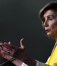 House Speaker Nancy Pelosi, pictured here at the US Capitol on July 21, in Washington, DC, has landed in Taiwan amid threats of Chinese retaliation.
Mandatory Credit:	Nathan Howard/Getty Images/FILE