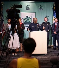 Two people were killed and six were injured while attending a birthday party at a Detroit home on July 31 after a man upset over a parking dispute allegedly opened fire on the group, police said.
Mandatory Credit:	Sarahbeth Maney/USA Today Network