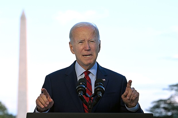 President Joe Biden speaks from the Blue Room Balcony of the White House on August 1 in Washington.
Mandatory Credit:	Jim Watson/Pool/Getty Images