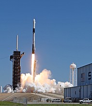 A SpaceX Falcon 9 rocket lifts off from launch complex 39A carrying the Crew Dragon spacecraft on a commercial mission managed by Axiom Space. Private astronaut missions to the ISS will soon require an experienced astronaut chaperone.
Mandatory Credit:	Red Huber/Getty Images