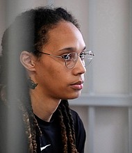 The Russian trial of WNBA star Brittney Griner continued on August 2 as US officials attempt to negotiate a prisoner swap for her release.
Mandatory Credit:	Alexander Zemlianichenko/Pool/Reuters/FILE