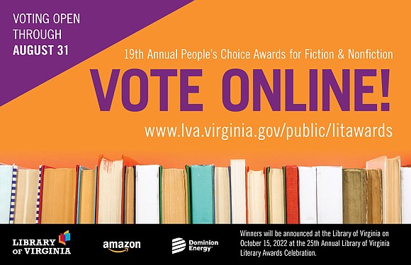 The Library of Virginia has announced 14 finalists for the 19th Annual People’s Choice Awards.