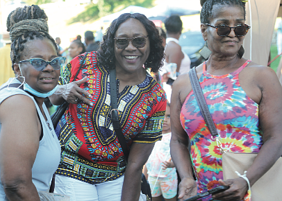 Other TJHS Class of ’77 alumna Avis Winston (from left), Glenda Robinson, and Lucille Peterson of Petersburg used the event as a warm-up for their upcoming 45th high school class reunion.