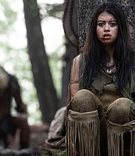 Amber Midthunder plays a young warrior battling an alien in new film 'Prey,' releasing on August 5.
Mandatory Credit:	David Bukach/20th Century Studios