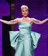 Lady Gaga, here onstage during the 64th Annual Grammy Awards in April in Las Vegas, has announced she will star alongside Joaquin Phoenix in the upcoming sequel to "Joker."
Mandatory Credit:	Rich Fury/Getty Images North America