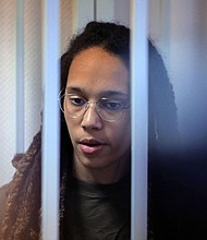 Closing arguments are expected on August 4 in WNBA star Brittney Griner's drug-smuggling trial in Russia amid concerns that she is being used as a political pawn in the country's war on Ukraine.
Mandatory Credit:	Evgenia Novozhenina/AFP/Getty Images