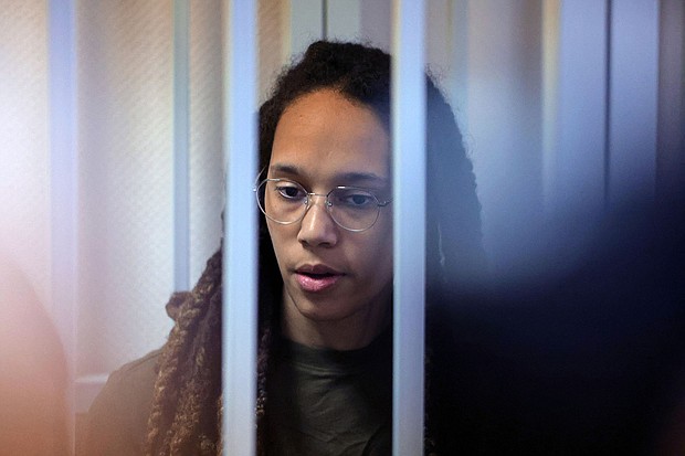 Closing arguments are expected on August 4 in WNBA star Brittney Griner's drug-smuggling trial in Russia amid concerns that she is being used as a political pawn in the country's war on Ukraine.
Mandatory Credit:	Evgenia Novozhenina/AFP/Getty Images