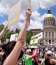 Georgians can now claim an "unborn child" as a dependent on their state taxes, the state's Department of Revenue announced in August 2022.
Mandatory Credit:	Elijah Nouvelage/AFP/Getty Images