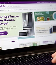 Wayfair said that its sales declined 15% during its latest quarter ending June 30 compared with the same period last year; it also lost 24% of its active customers.
Mandatory Credit:	Gabby Jones/Bloomberg via Getty Images