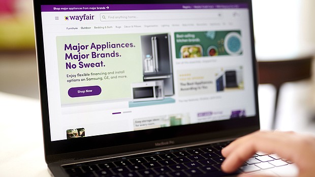 Wayfair said that its sales declined 15% during its latest quarter ending June 30 compared with the same period last year; it also lost 24% of its active customers.
Mandatory Credit:	Gabby Jones/Bloomberg via Getty Images