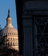 The Capitol dome is seen here in November 2019 in Washington, DC. Key House Democrats have issued a new call for the Department of Homeland Security's inspector general to recuse himself from a probe of missing Secret Service text messages.
Mandatory Credit:	Sarah Silbiger/Getty Images