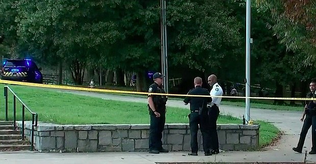 A shooting during a ballgame at an Atlanta park on August 7 left one man dead and five people wounded, including a 6-year-old who was in critical condition, Atlanta police said.
Mandatory Credit:	WGCL