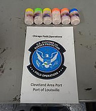 US Customs and Border Protection has seized a shipment of fentanyl hidden in pill bottles that was strong enough to potentially kill tens of thousands of people, the agency said.
Mandatory Credit:	US Customs and Border Protection