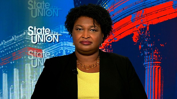 Georgia Democratic gubernatorial nominee Stacey Abrams said Sunday that she was "anti-abortion" until she went to college and met a friend who gave her a new perspective on the contentious issue.
Mandatory Credit:	CNN