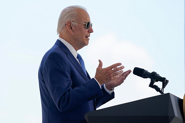 President Joe Biden and first lady Jill Biden on August 8 are scheduled to travel to eastern Kentucky, where deadly flooding killed more than three dozen people and caused catastrophic damage to communities. Biden is seen here at the White House on August 5.
Mandatory Credit:	Evan Vucci/Pool/Getty Images