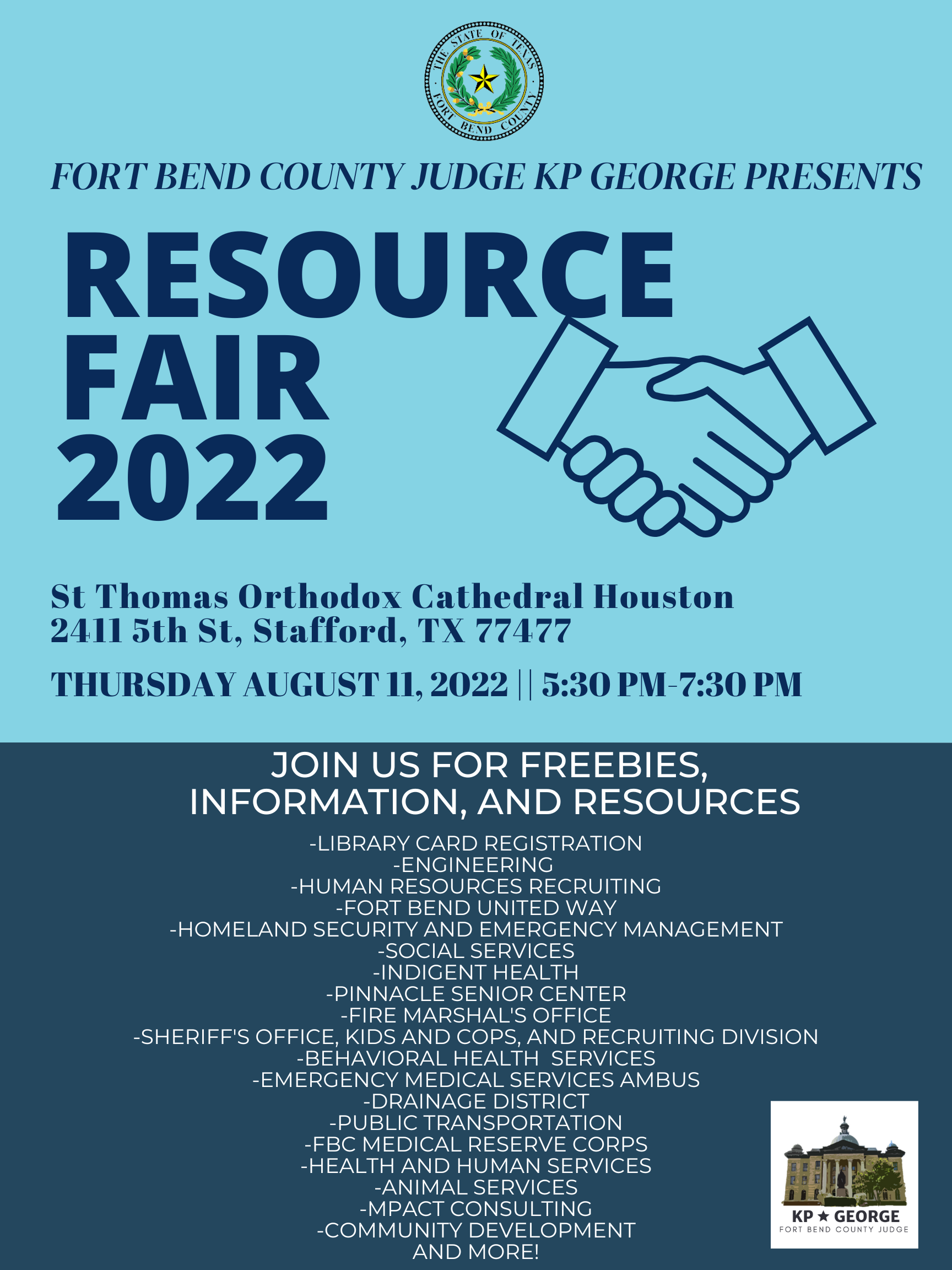 Fort Bend County Judge KP Hosts Free Community Resource Fair