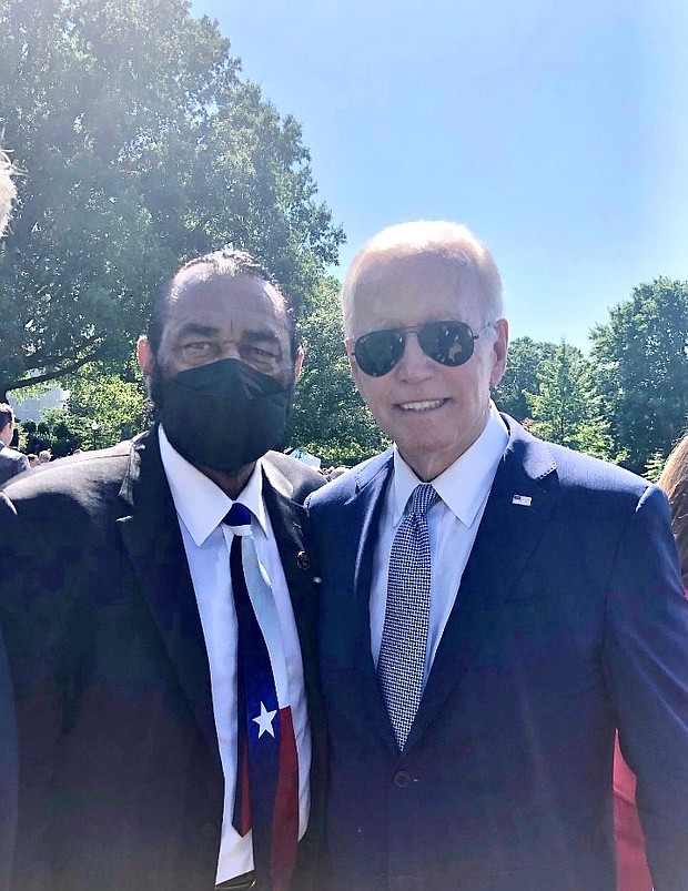 Congressman Al Green and President Joe Biden