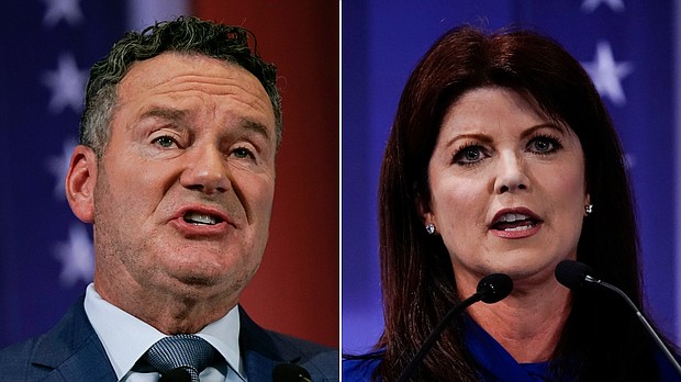 Tim Michels and Rebecca Kleefisch are running for the GOP nomination for Wisconsin governor.
Mandatory Credit:	 AP