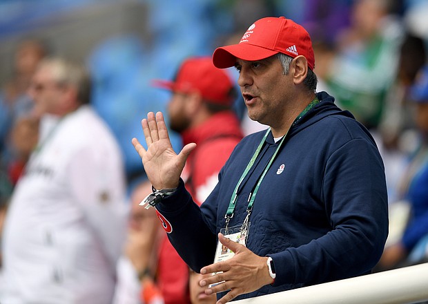 Coach Toni Minichiello is pictured here in 2016.
Mandatory Credit:	Shaun Botterill/Getty Images