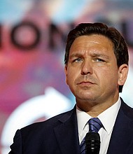 Florida Gov. Ron DeSantis, pictured here in Tampa on July 22, is flexing his power in Florida ahead of the 2024 election following his suspension of a Tampa prosecutor on August 4.
Mandatory Credit:	Marco Bello/Reuters