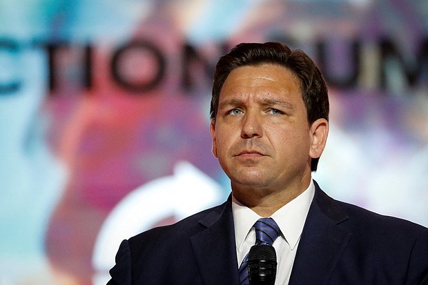 Florida Gov. Ron DeSantis, pictured here in Tampa on July 22, is flexing his power in Florida ahead of the 2024 election following his suspension of a Tampa prosecutor on August 4.
Mandatory Credit:	Marco Bello/Reuters