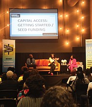 Entrepreneurs hear from guest speakers during the inaugural BLCK Street Conference at The Collaboratory of VA on Monday, Aug. 8.