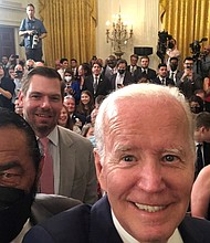 Congressman Al Green with President Joe Biden selfie