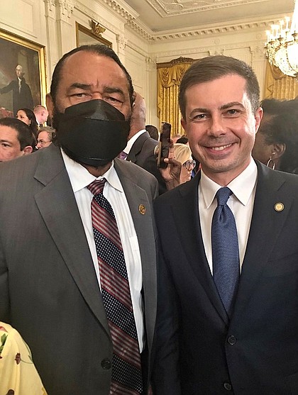 Congressman Al Green with US Secretary of Transportation Pete Buttigieg