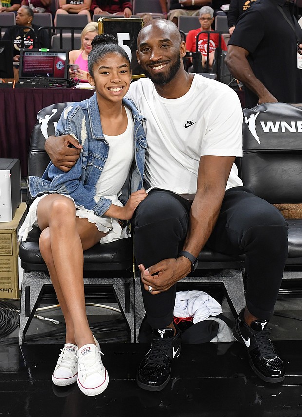 Gianna Bryant and her father, former NBA player Kobe Bryant, attend the WNBA All-Star Game 2019 on July 27, 2019 in Las Vegas, Nevada.
Mandatory Credit:	Ethan Miller/Getty Images