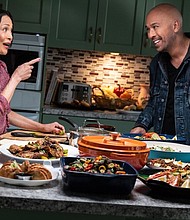 Lydia Gaston and Jo Koy in Easter Sunday