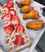 The Waffle Bus's Chicken and Waffles