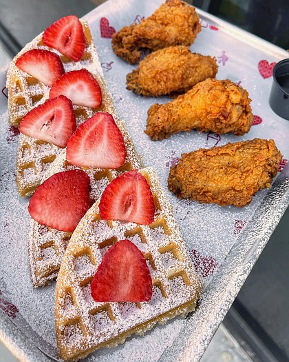 The Waffle Bus's Chicken and Waffles